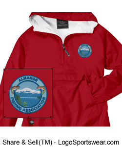 Men's Charles River 3/4 Zip Hooded Pull Over Design Zoom